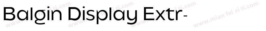 Balgin Display Extr字体转换